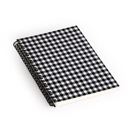 Colour Poems Gingham Black and White Spiral Notebook