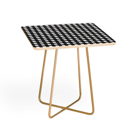 Colour Poems Gingham Black and White Side Table