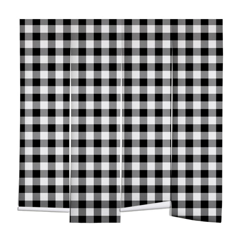 Colour Poems Gingham Black and White Wall Mural