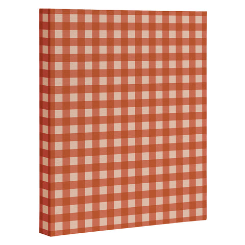 Colour Poems Gingham Classic Red Art Canvas