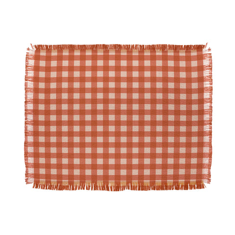 Colour Poems Gingham Classic Red Throw Blanket