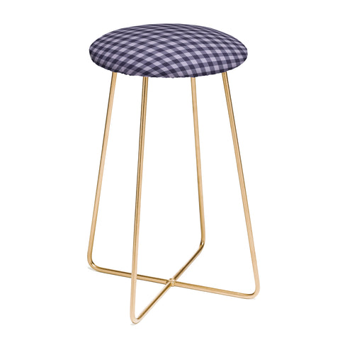 Colour Poems Gingham Dusk Counter Stool