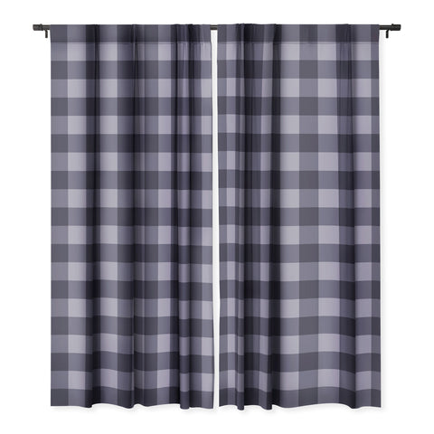 Colour Poems Gingham Dusk Blackout Window Curtain