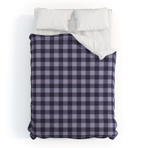 Colour Poems Gingham Dusk Duvet Cover