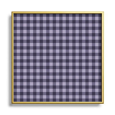 Colour Poems Gingham Dusk Square Metal Framed Art Print