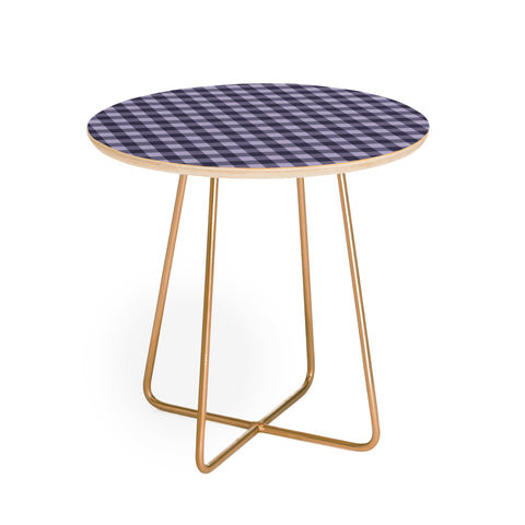 Colour Poems Gingham Dusk Round Side Table