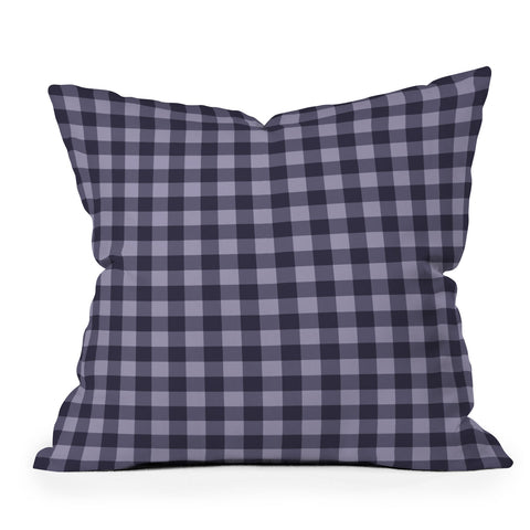 Colour Poems Gingham Dusk Throw Pillow