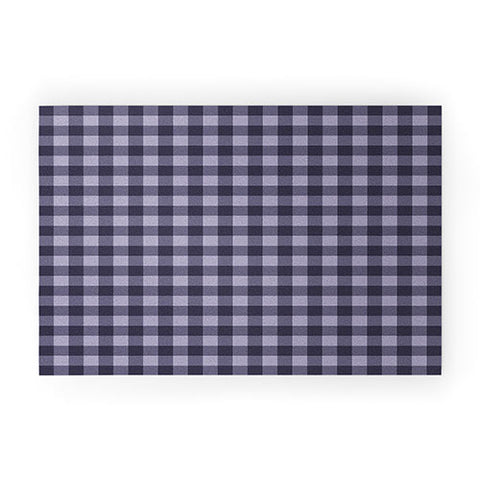 Colour Poems Gingham Dusk Welcome Mat