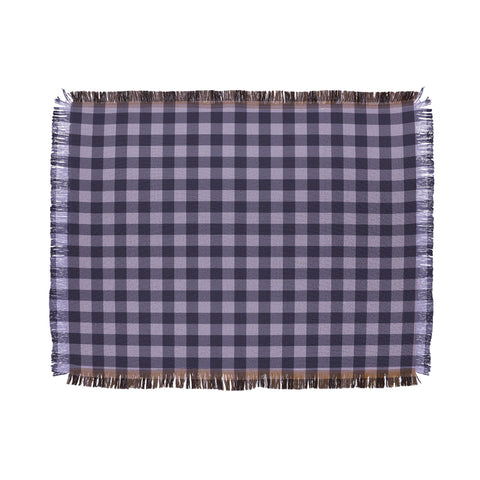 Colour Poems Gingham Dusk Throw Blanket