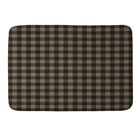 Colour Poems Gingham Earth Memory Foam Bath Mat