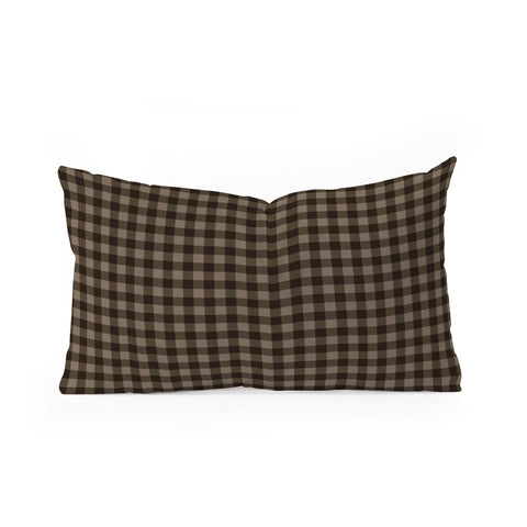 Colour Poems Gingham Earth Oblong Throw Pillow