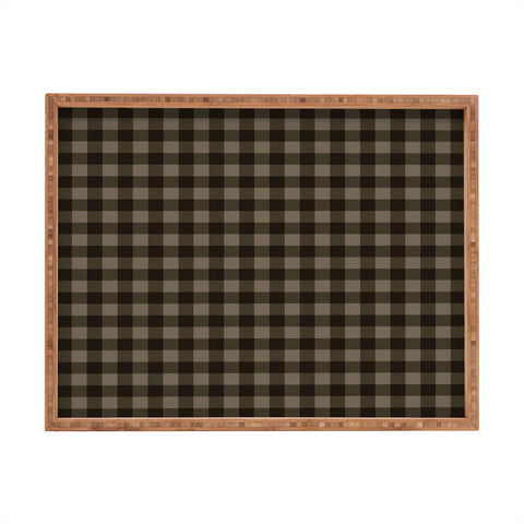 Colour Poems Gingham Earth Rectangular Tray