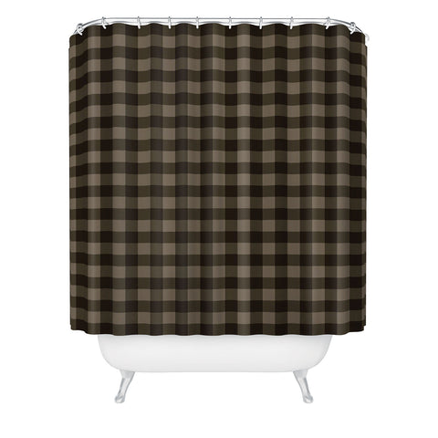 Colour Poems Gingham Earth Shower Curtain