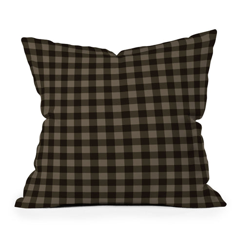 Colour Poems Gingham Earth Throw Pillow