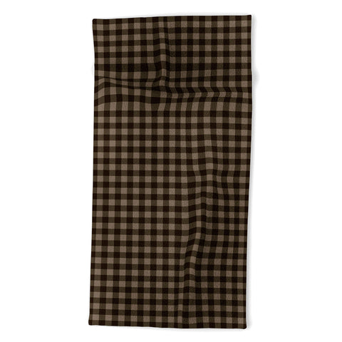 Colour Poems Gingham Earth Beach Towel