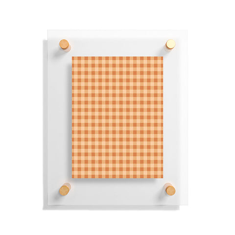 Colour Poems Gingham Honey Floating Acrylic Print