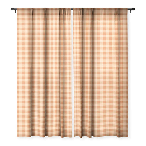 Colour Poems Gingham Honey Sheer Non Repeat