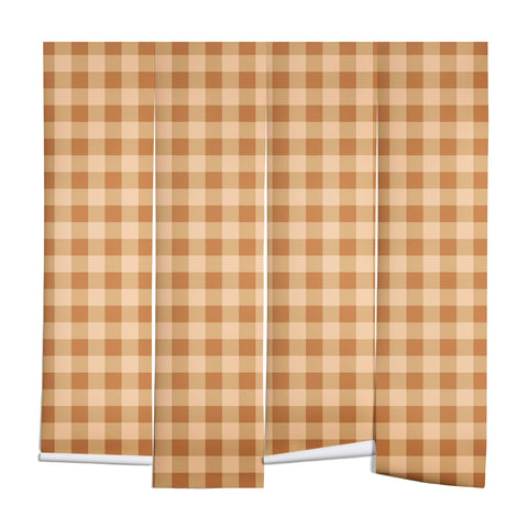 Colour Poems Gingham Honey Wall Mural
