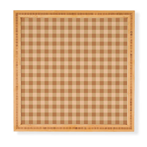 Colour Poems Gingham Honey Framed Wall Art