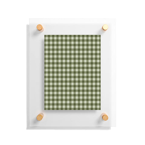 Colour Poems Gingham Moss Floating Acrylic Print