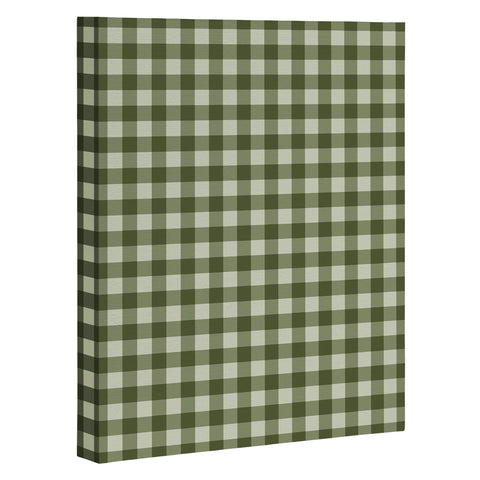 Colour Poems Gingham Moss Art Canvas