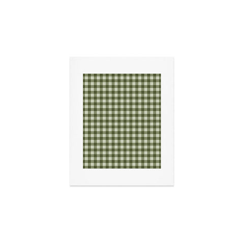 Colour Poems Gingham Moss Art Print