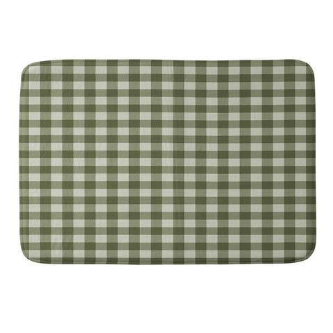 Colour Poems Gingham Moss Memory Foam Bath Mat