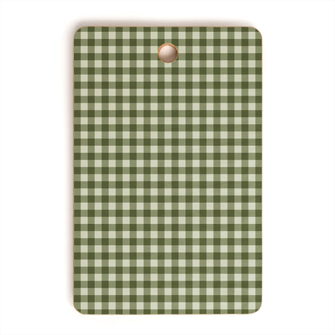 Colour Poems Gingham Moss Cutting Board Rectangle