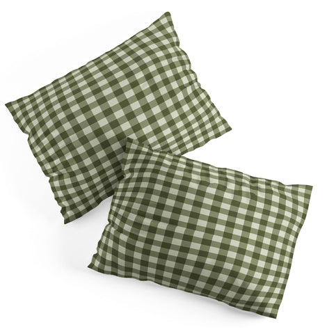 Colour Poems Gingham Moss Pillow Shams
