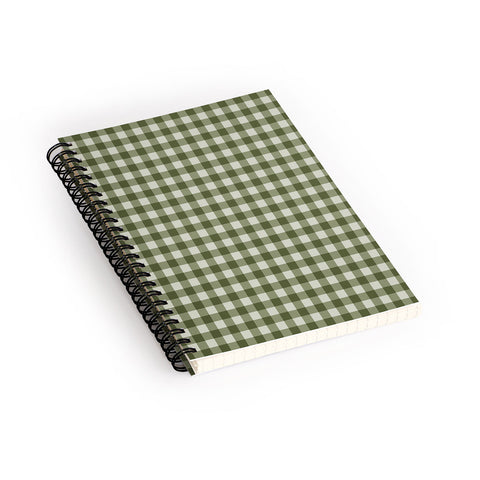 Colour Poems Gingham Moss Spiral Notebook