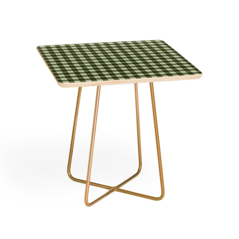 Colour Poems Gingham Moss Side Table