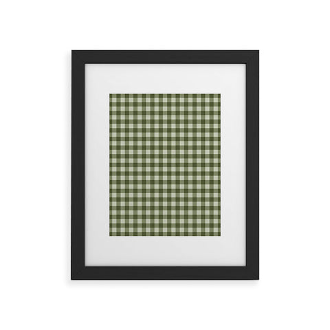Colour Poems Gingham Moss Framed Art Print