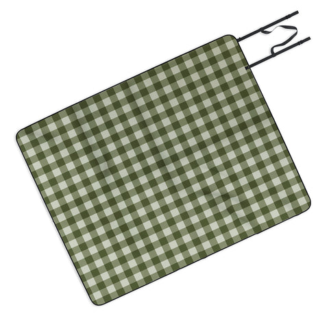 Colour Poems Gingham Moss Picnic Blanket