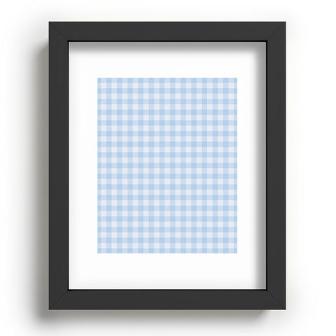 Colour Poems Gingham Pattern Blue Recessed Framing Rectangle