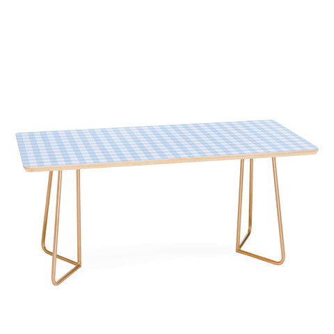 Colour Poems Gingham Pattern Blue Coffee Table