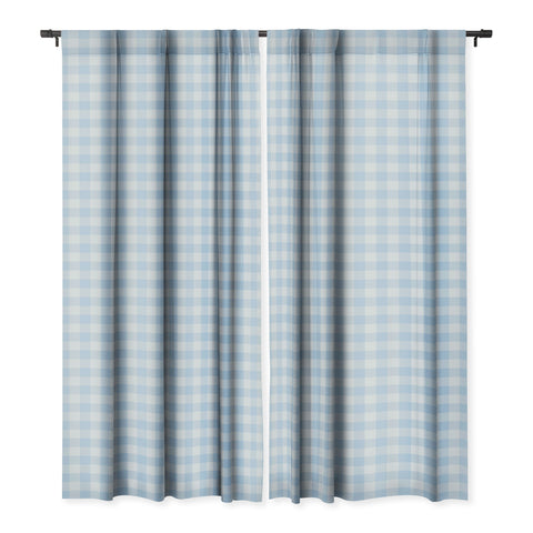 Colour Poems Gingham Pattern Blue Blackout Non Repeat
