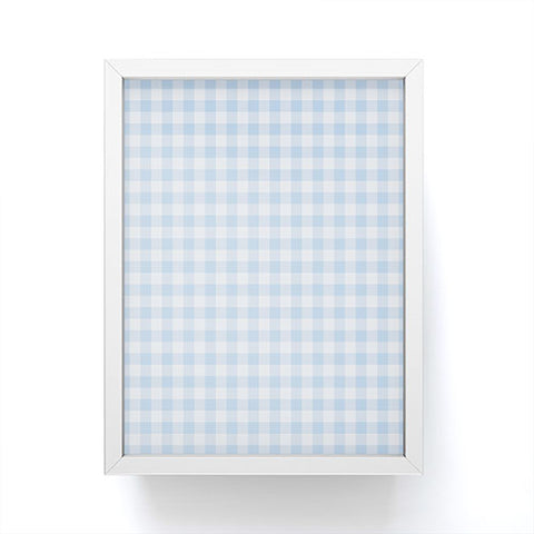 Colour Poems Gingham Pattern Blue Framed Mini Art Print
