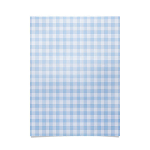 Colour Poems Gingham Pattern Blue Poster