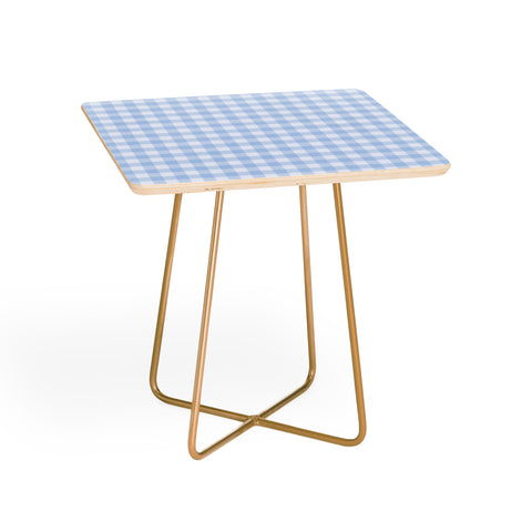 Colour Poems Gingham Pattern Blue Side Table