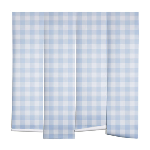 Colour Poems Gingham Pattern Blue Wall Mural