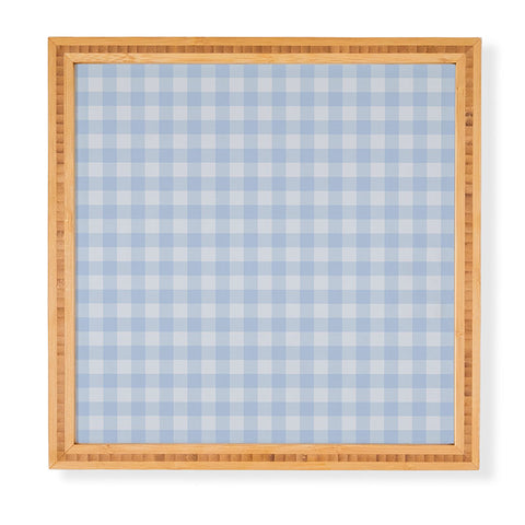 Colour Poems Gingham Pattern Blue Framed Wall Art
