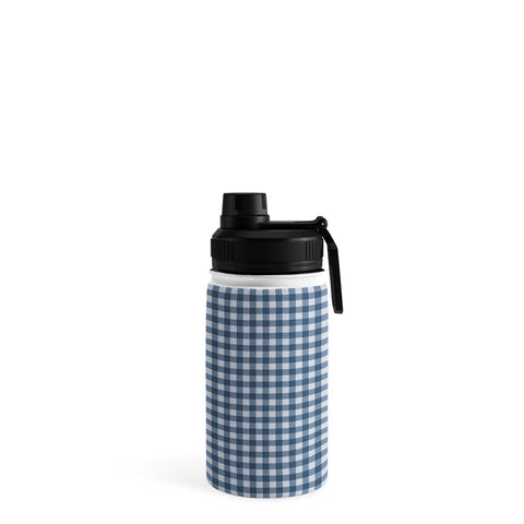 Colour Poems Gingham Pattern Classic Blue Water Bottle