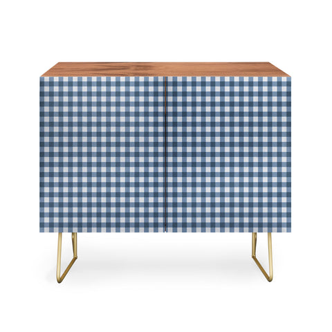 Colour Poems Gingham Pattern Classic Blue Credenza