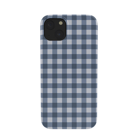Colour Poems Gingham Pattern Classic Blue Phone Case