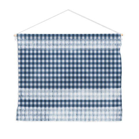 Colour Poems Gingham Pattern Classic Blue Wall Hanging Landscape