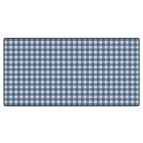 Colour Poems Gingham Pattern Classic Blue Desk Mat