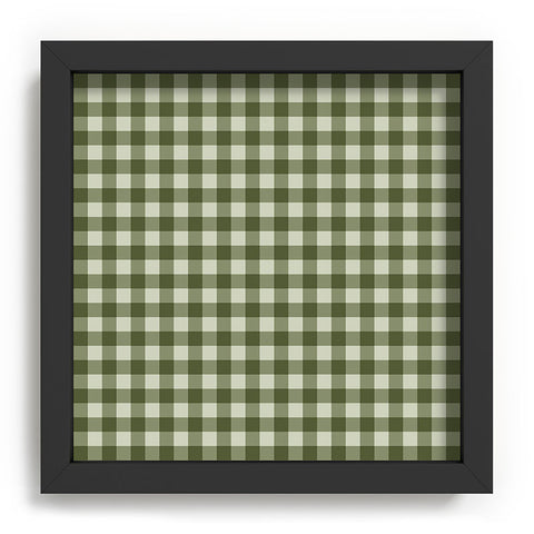 Colour Poems Gingham Pattern Moss Recessed Framing Square