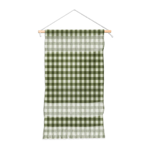 Colour Poems Gingham Pattern Moss Wall Hanging Portrait