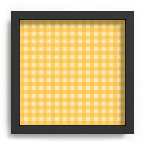 Colour Poems Gingham Pattern Yellow Recessed Framing Square