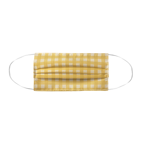 Colour Poems Gingham Pattern Yellow Face Mask